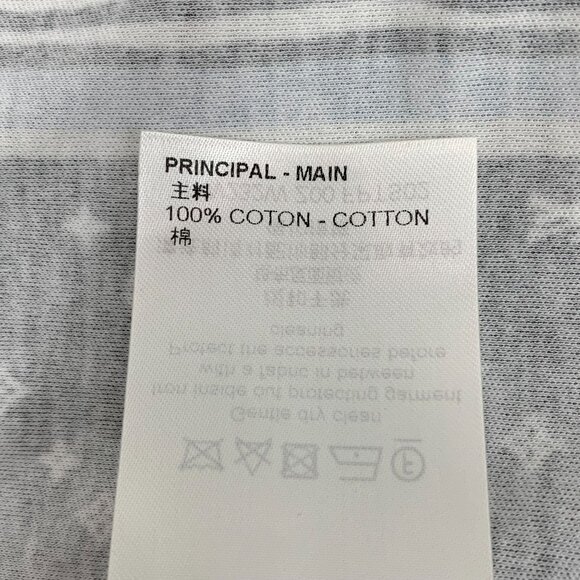 Louis Vuitton Multicolored Logo Striped Cotton Round-Neck Short-Sleeve T-Shirt X - Picture 3 of 8
